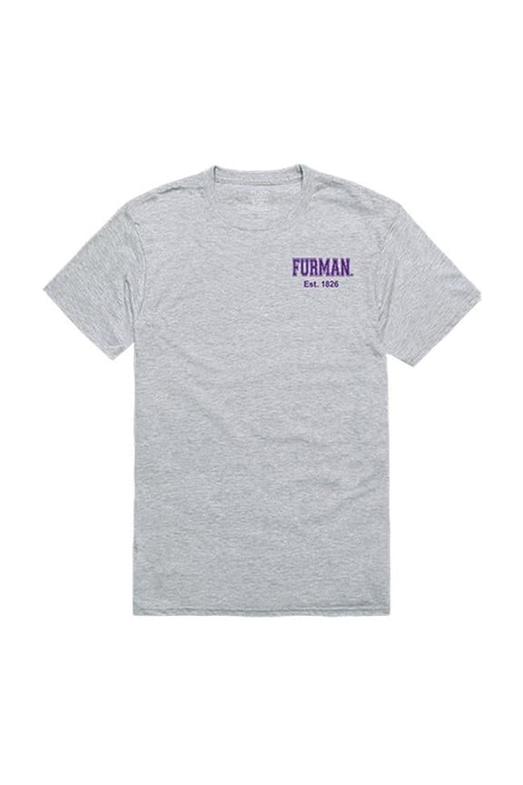 528-220-HGY-01 Furman University Men Practice T-Shirt, Heather Grey - Small