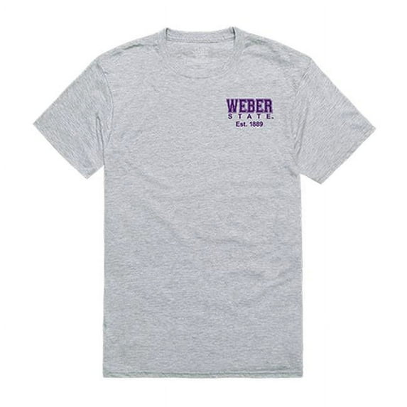 W Republic 528-251-HGY-03 Weber State University Men Practice T-Shirt, Heather Grey - Large