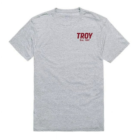 W Republic 528-254-HGY-02 Troy University Practice T-Shirt, Heather Grey - Medium