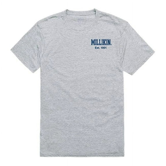 W Republic 528-342-HGY-01 Millikin University Men Practice T-Shirt, Heather Grey - Small