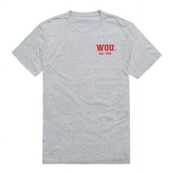 W Republic 528-406-HGY-01 Western Oregon University Practice T-Shirt, Heather Grey - Small