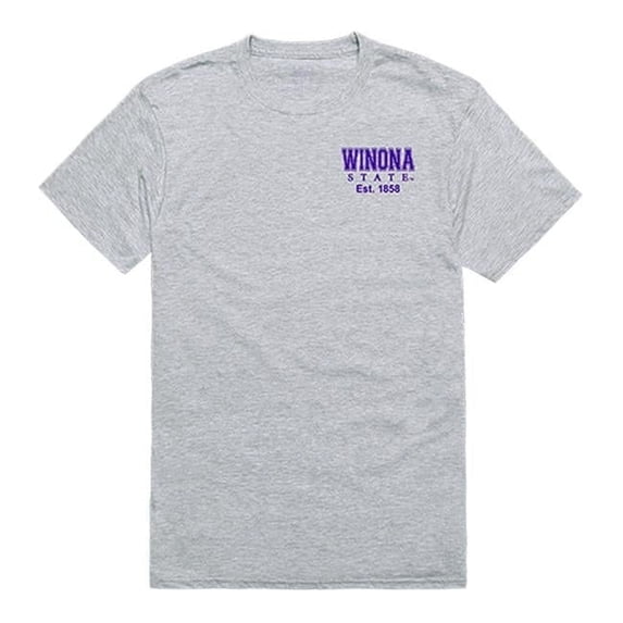 W Republic 528-408-HGY-05 Winona State University Men Practice T-Shirt, Heather Grey - 2XL