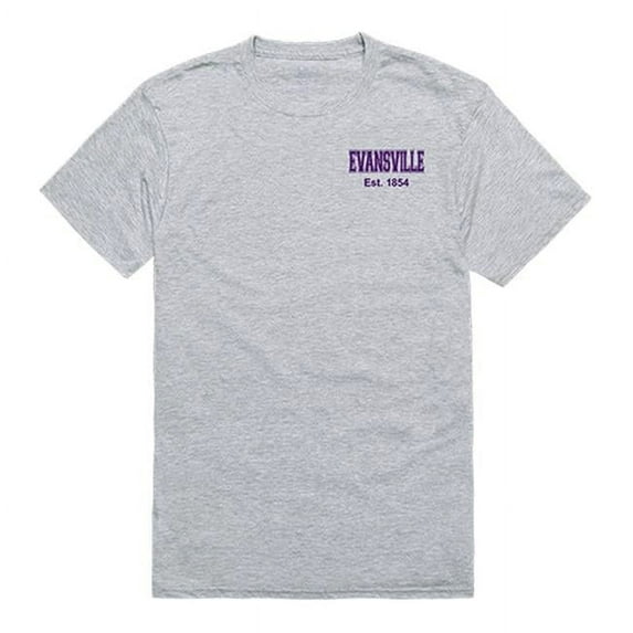 W Republic 528-424-HGY-02 University of Evansville Men Practice T-Shirt, Heather Grey - Medium