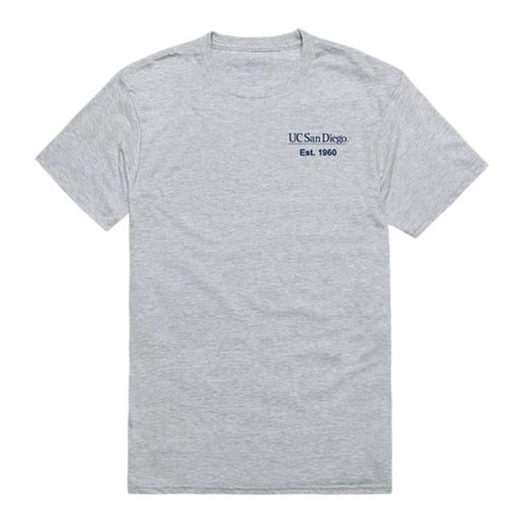 W Republic 528-445-HGY-01 University of California San Diego Men Practice T-Shirt, Heather Grey - Small