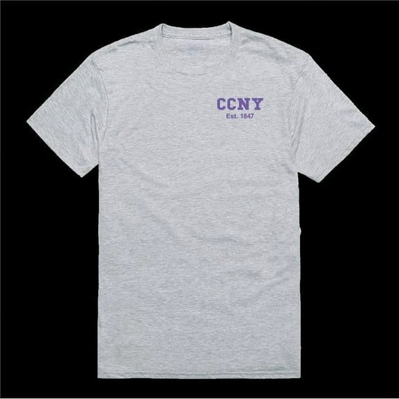 W Republic 528-633-HGY-04 City College of New York Beavers Practice T-Shirt, Heather Grey - Extra Large