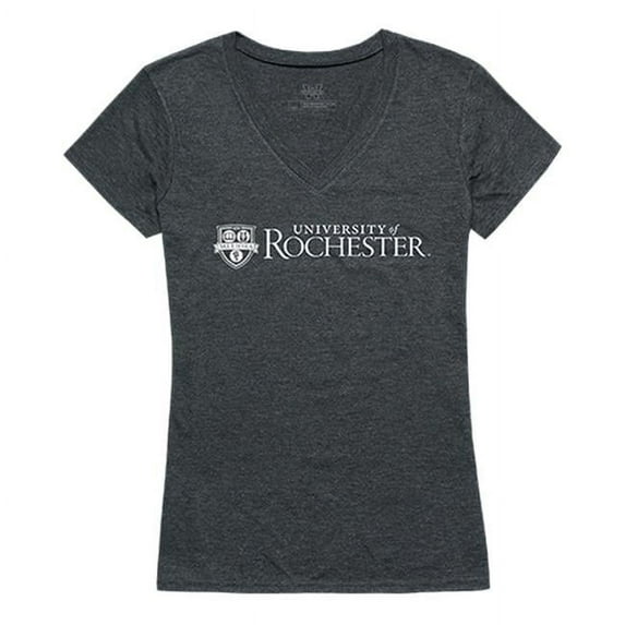 W Republic 529-146-HCH-04 University of Rochester Women Institutional Short Sleeve T-Shirt, Heather Charcoal - Extra Large