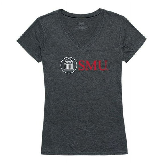 W Republic 529-150-HCH-05 Southern Methodist University Women Institutional T-Shirt, Heather Charcoal - 2XL
