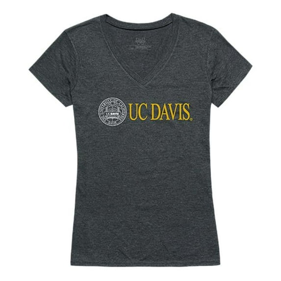 W Republic 529-161-HCH-05 University of California, Davis Women Institutional T-Shirt, Heather Charcoal - 2XL