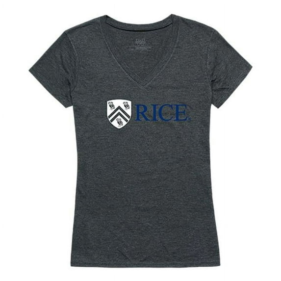 W Republic 529-172-HCH-01 Rice University Women Institutional Short Sleeve T-Shirt, Heather Charcoal - Small