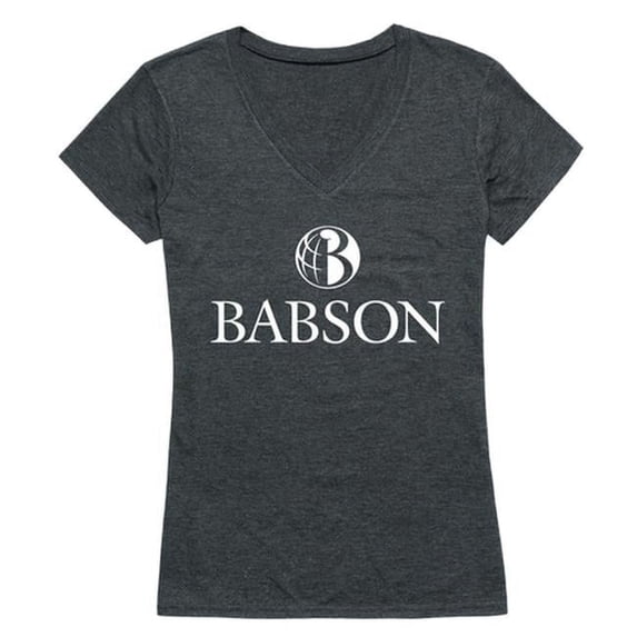 W Republic 529-263-HCH-05 Babson College Women Institutional T-Shirt, Heather Charcoal - 2XL