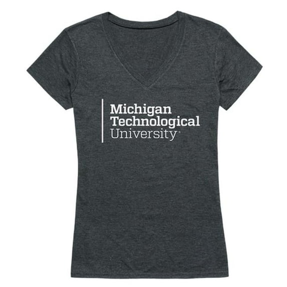 W Republic 529-341-HCH-02 Michigan Technological University Women Institutional T-Shirt, Heather Charcoal - Medium