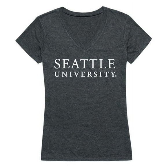 W Republic 529-378-HCH-01 Seattle University Women Institutional T-Shirt, Heather Charcoal - Small