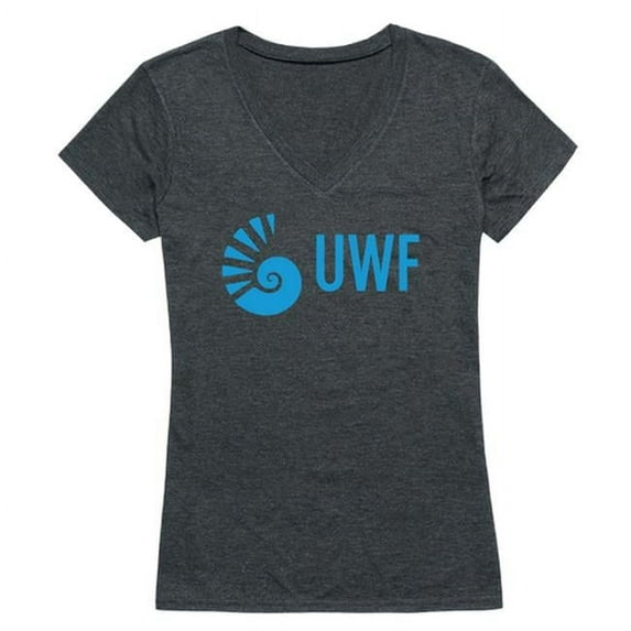 W Republic 529-402-HCH-05 University of West Florida Women Institutional T-Shirt, Heather Charcoal - 2XL