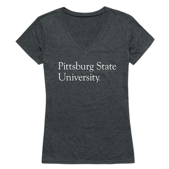 W Republic 529-427-HCH-02 Pittsburg State University Women Institutional T-Shirt, Heather Charcoal - Medium