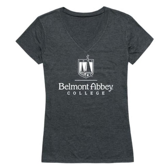 W Republic 529-616-HCH-01 Belmont Abbey College Crusaders Women Institutional T-Shirt, Heather Charcoal - Small