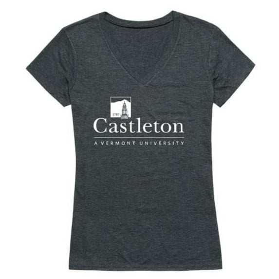 W Republic 529-626-HCH-05 Castleton University Spartans Women Institutional T-Shirt, Heather Charcoal - 2XL