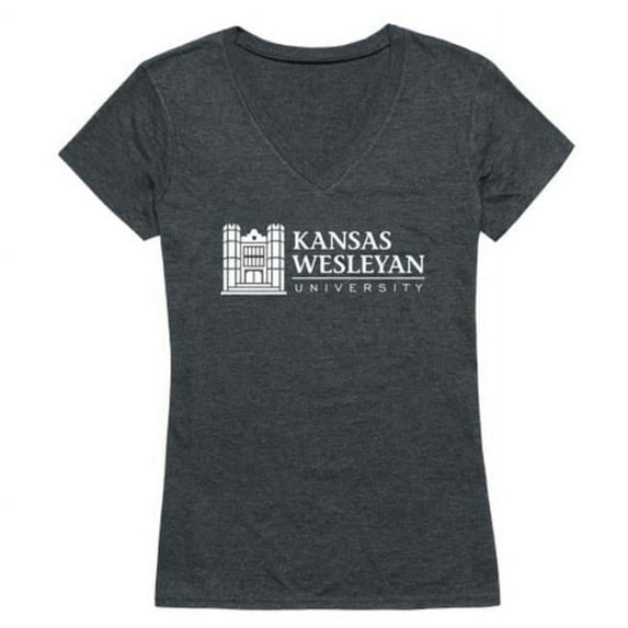 W Republic 529-658-HCH-03 Kansas Wesleyan University Coyotes Women Institutional T-Shirt, Heather Charcoal - Large