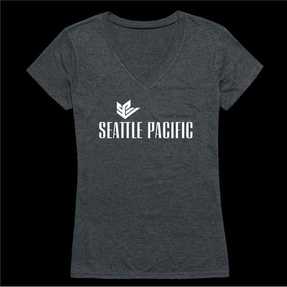 W Republic 529-670-HCH-04 Seattle Pacific University Falcons Women Institutional T-Shirt, Heather Charcoal - Extra Large