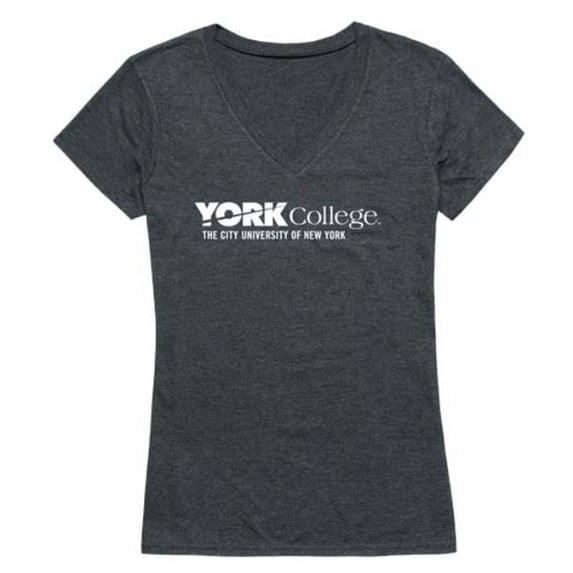 W Republic 529-685-HCH-03 York College Cardinals Women Institutional T-Shirt, Heather Charcoal - Large