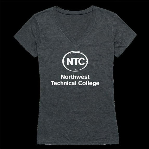 W Republic 529-703-HC2-02 Northwest Technical College Hawks Women Institutional T-Shirt, Heather Charcoal - Medium