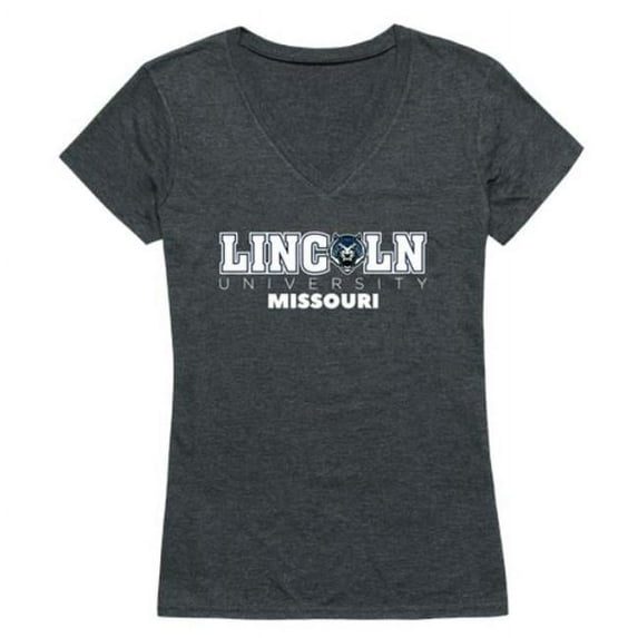 W Republic 529-720-HCH-01 Lincoln University Blue Tigers Women Institutional T-Shirt, Heather Charcoal - Small