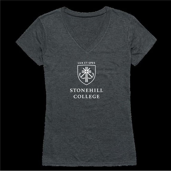 W Republic 529-730-HC2-05 Stonehill College Skyhawks Women Institutional T-Shirt, Heather Charcoal - 2XL