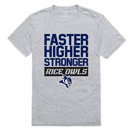 W Republic 530-172-HGY-04 Rice University Men Workout T-Shirt, Heather Grey - Extra Large