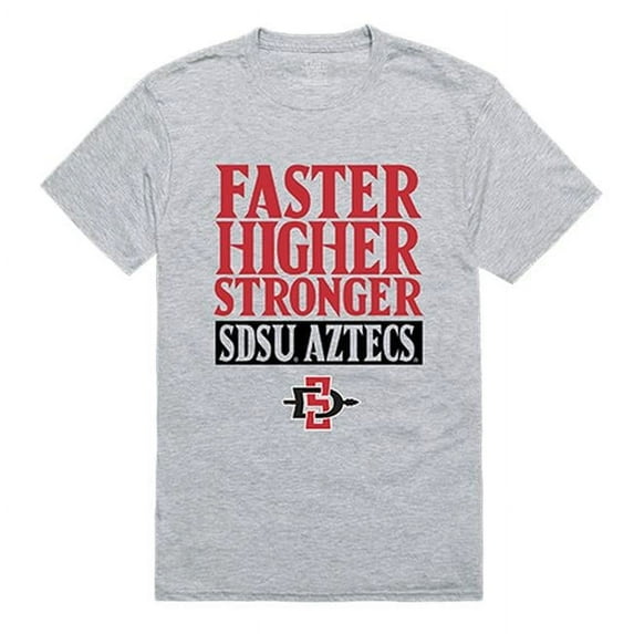W Republic 530-177-HGY-05 San Diego State University Men Workout T-Shirt, Heather Grey - 2XL