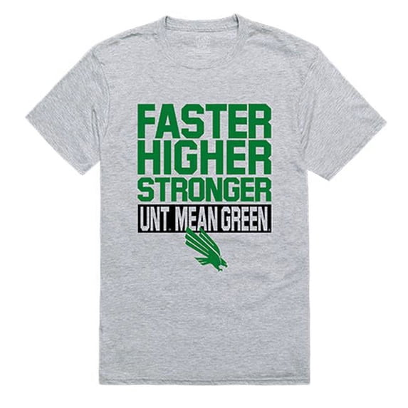 W Republic 530-195-HGY-05 University of North Texas Men Workout T-Shirt, Heather Grey - 2XL