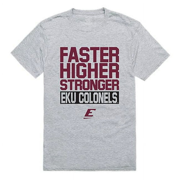 W Republic 530-217-HGY-03 Eastern Kentucky University Workout T-Shirt, Heather Grey - Large