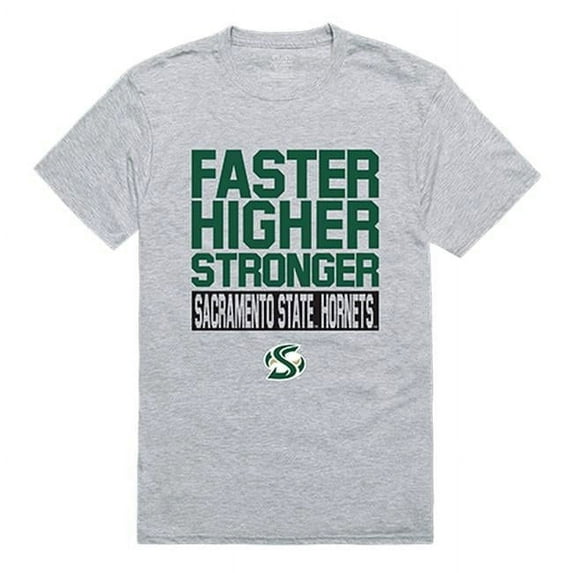 W Republic 530-231-HGY-04 Sacramento California State University Workout T-Shirt, Heather Grey - Extra Large