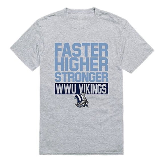 W Republic 530-252-HGY-05 Western Washington University Workout T-Shirt, Heather Grey - 2XL
