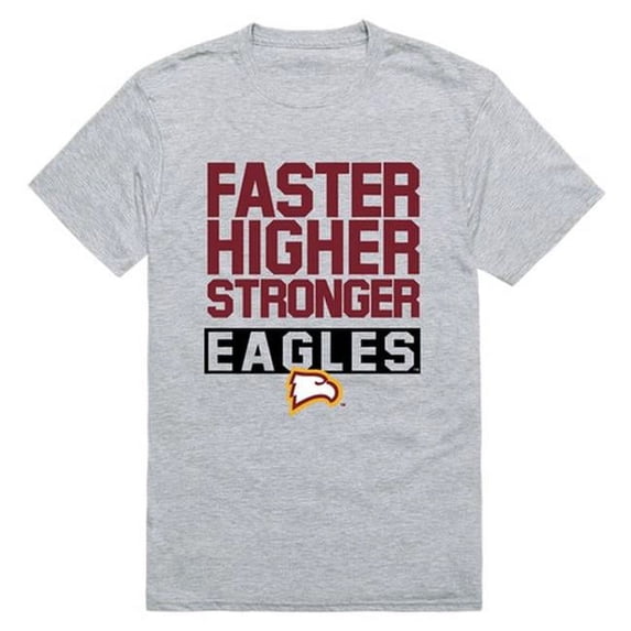 W Republic 530-255-HGY-02 Winthrop University Men Workout T-Shirt, Heather Grey - Medium