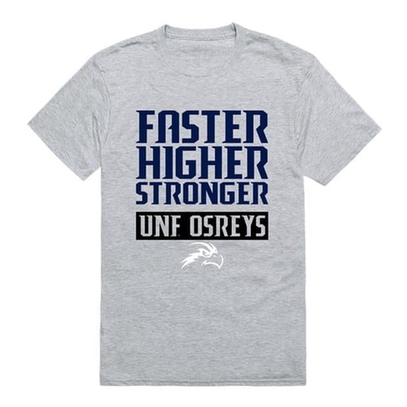 W Republic 530-354-HGY-01 University of North Florida Men Workout T-Shirt, Heather Grey - Small