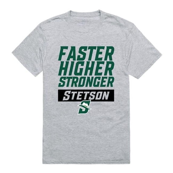 W Republic 530-387-HGY-01 Stetson University Workout T-Shirt, Heather Grey - Small