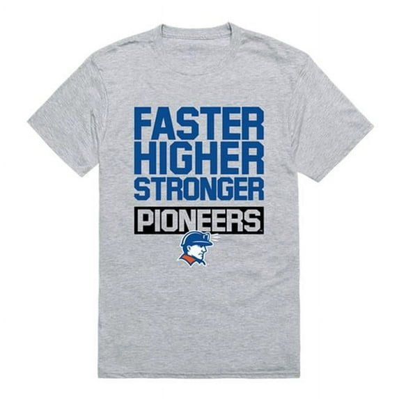 W Republic 530-410-HGY-02 University of Wisconsin-Platteville Workout T-Shirt, Heather Grey - Medium