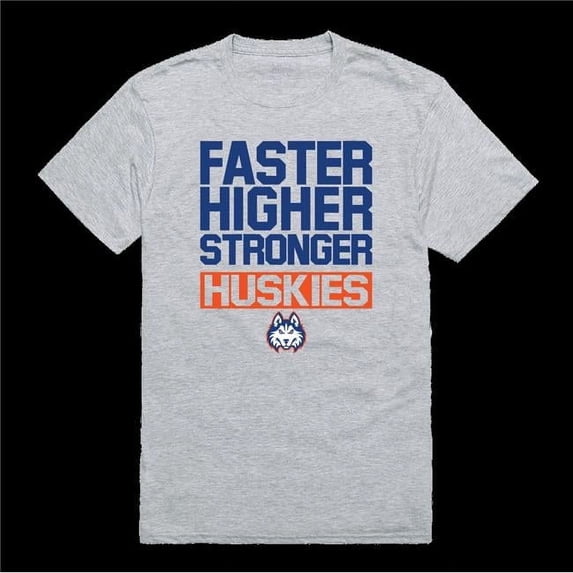W Republic 530-524-HG2-02 Houston Christian University Huskies Workout T-Shirt, Heather Grey - Medium