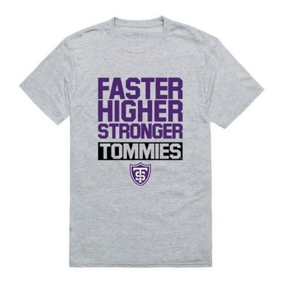 W Republic 530-591-HGY-05 University of St. Thomas Tommies Workout T-Shirt, Heather Grey - 2XL
