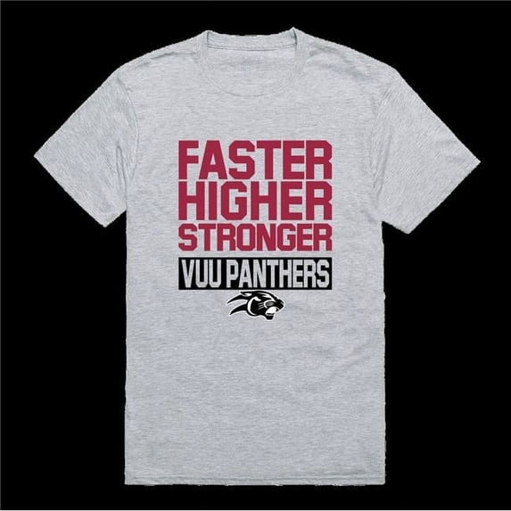W Republic 530-729-HGY-05 Virginia Union University Panthers Workout T-Shirt, Heather Grey - 2XL