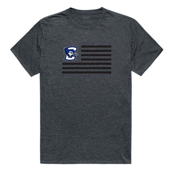 W Republic 531-118-HCH-02 Creighton University Men Flag T-Shirt, Heather Charcoal - Medium