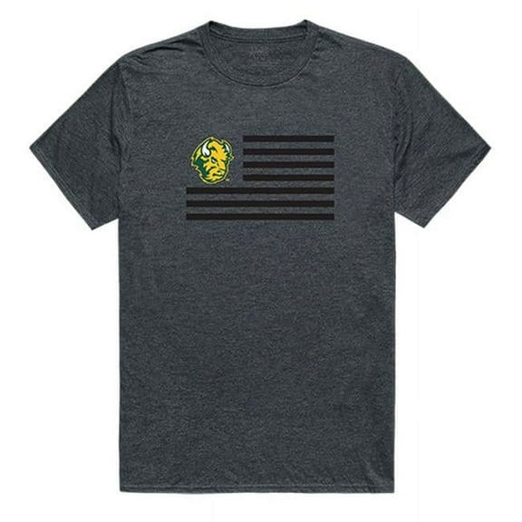 W Republic 531-140-HCH-05 North Dakota State University Men Flag T-Shirt, Heather Charcoal - 2XL