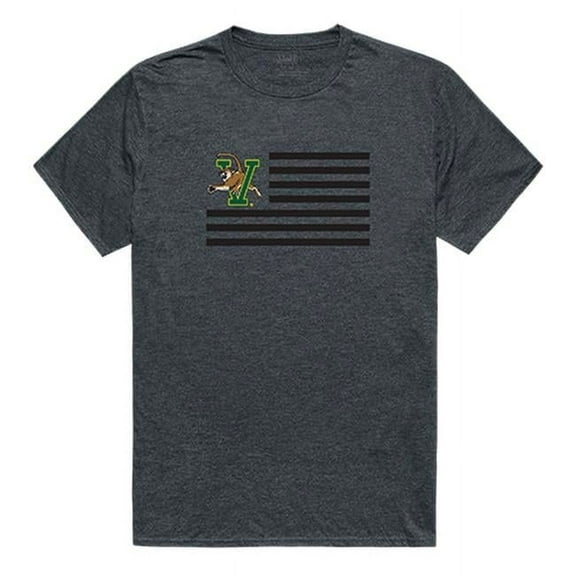 W Republic 531-155-HCH-02 University of Vermont Men Flag T-Shirt, Heather Charcoal - Medium