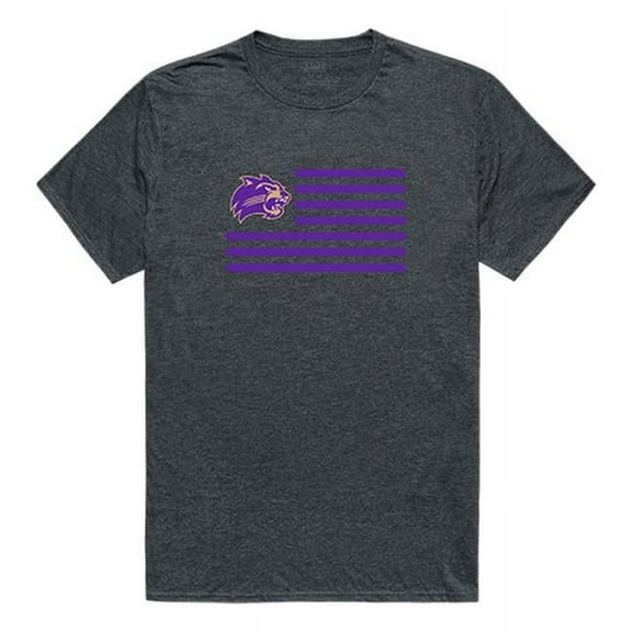 W Republic 531-156-HCH-03 Western Carolina University Men Flag T-Shirt, Heather Charcoal - Large