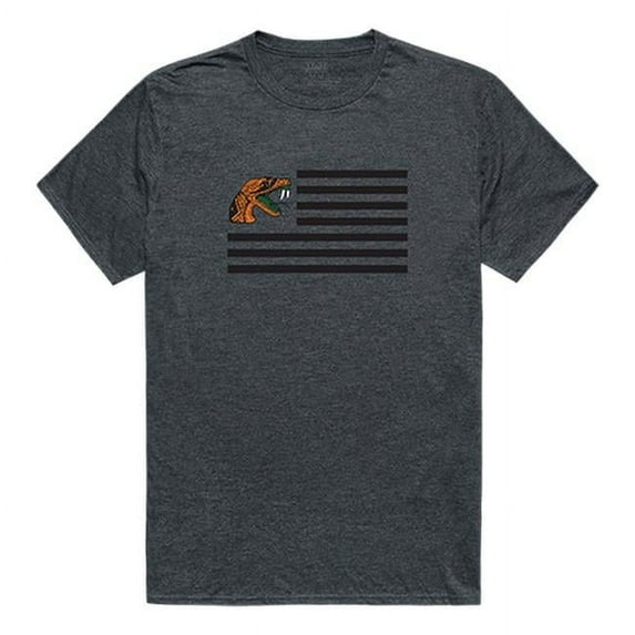 W Republic 531-218-HCH-05 Florida A&M University Flag T-Shirt, Heather Charcoal 2 - 2XL