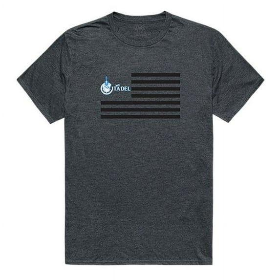 W Republic 531-239-HCH-05 The Citadel Flag T-Shirt, Heather Charcoal 2 - 2XL
