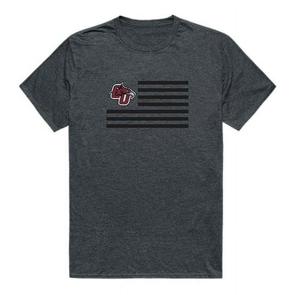 W Republic 531-287-HCH-02 Cumberland University Men Flag T-Shirt, Heather Charcoal - Medium