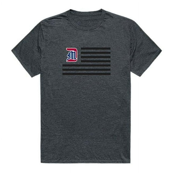 W Republic 531-290-HCH-02 University of Detroit Mercy Men Flag T-Shirt, Heather Charcoal - Medium