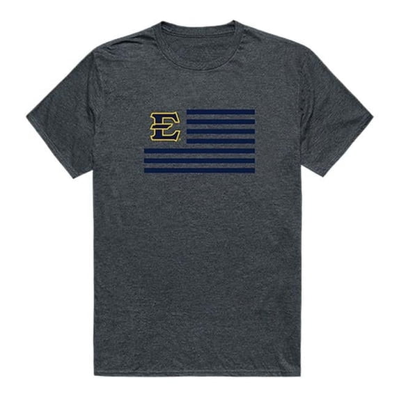 W Republic 531-294-HCH-01 East Tennessee State University Men Flag T-Shirt, Heather Charcoal - Small