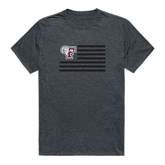 W Republic 531-305-HCH-05 Fordham University Men Flag T-Shirt, Heather Charcoal - 2XL
