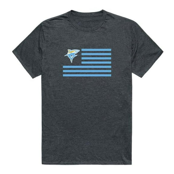 W Republic 531-329-HCH-02 Long Island University Flag T-Shirt, Heather Charcoal 2 - Medium